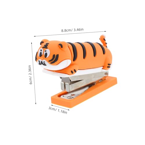 FIXOSHEE Kompakter Mini Tiger Hefter Tierdesign Niedriges Gewicht Tragbarer Bürohefter Für Schüler Und Schreibtisch Langlebiges Material Zuverlässig Für Dokumente von FIXOSHEE
