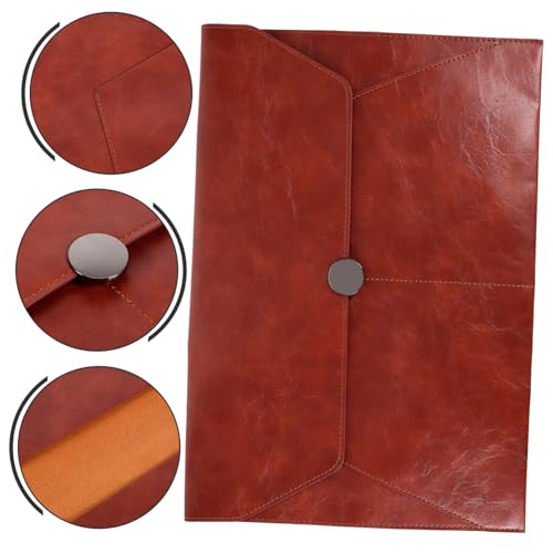 FIXOSHEE Leder Dokumentenmappe Großes Fassungsvermögen Wiederverwendbare Portable Aktenmappe Büro Aufbewahrungstasche Magnetverschluss Praktischer Organizer für Wichtige Dokumente FIXOSHEE Leder Dokumentenmappe Großes Fassungsvermögen Wiederverwendbare Portable Aktenmappe Büro Aufbewahrungstasche Magnetverschluss Praktischer Organizer für Wichtige Dokumente von FIXOSHEE