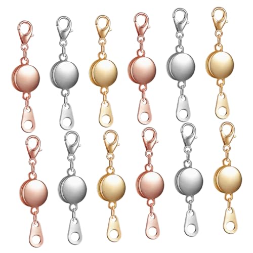 FIXOSHEE Magnetischer Schmuckverschluss DIY Clasps Delikater Runder Magnetverschluss für Armband und Halskette Einfach zu Bedienen Langlebig Teiliges mit Aufbewahrungsbox für von FIXOSHEE