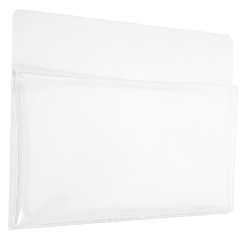 FIXOSHEE Magnetischer Transparenter Dokumentenhalter Weiß Magnetische Aufbewahrungsbox für Whiteboard Kühlschrank Büro und Haushalt Stabiler Magnetischer Stifthalter und Organizer von FIXOSHEE
