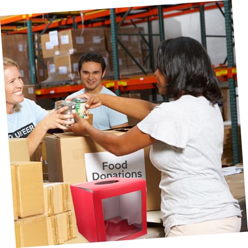 FIXOSHEE Mehrzweck Lotteriebox aus Stabilem Material Sichere Raffle Box für Party Firmenfeier und Spenden Quadratischer Überraschungsspiel container Praktische Aufbewahrung für Lose und von FIXOSHEE