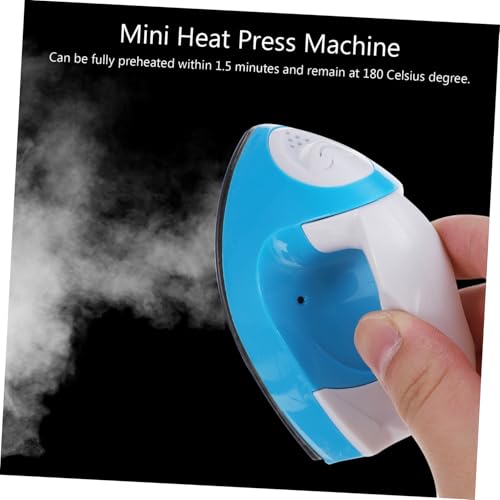 FIXOSHEE Mini Elektrisches Bügeleisen für DIY Heat Transfer Vinyl Projekte Schnelles Aufheizen Keramikbeschichtung Überhitzungsschutz Tragbare Transferpresse für Handwerk und Textilien von FIXOSHEE