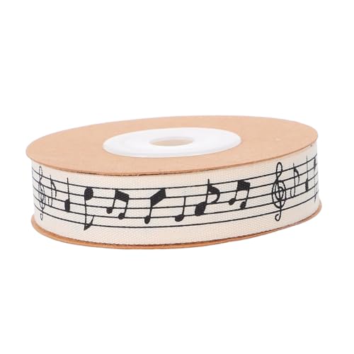 FIXOSHEE Musik Baumwollband DIY Schleifenband für Geschenkverpackungen Blumen Robustes Dekoband für Partys Bastelprojekte von FIXOSHEE