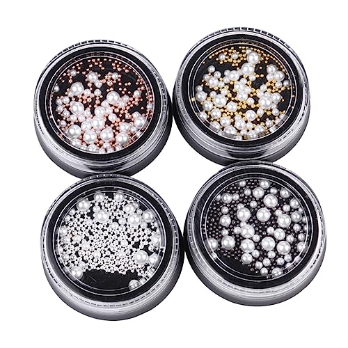 FIXOSHEE Nail Art Perlen Maniküre Dekorationen Imitations perlen und Stahlkugeln Weiß Rund für Damen und Mädchen DIY Nageldesign Zubehör FIXOSHEE Nail Art Perlen Maniküre Dekorationen Imitations perlen und Stahlkugeln Weiß Rund für Damen und Mädchen DIY Nageldesign Zubehör von FIXOSHEE