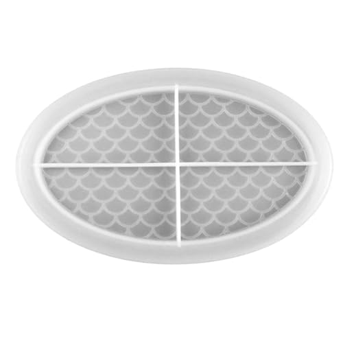 FIXOSHEE Ovales DIY Epoxidharz Silikonform für Snack und Aufbewahrungstabletts Ovales Gießform für Kreative Resin Kunst Dekorative Obstschale für Heimdekoration und Geschenkideen von FIXOSHEE