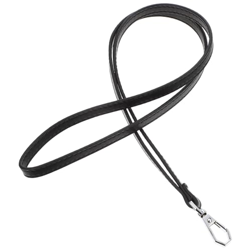 FIXOSHEE PU Smartphone Kartenhalter Lanyard mit Schwarzem Lederband Weiches Strapazierfähiges Umhängeband für Ausweis Arbeit und Schule Langlebig Farbecht Leicht und Praktisch für Karten von FIXOSHEE