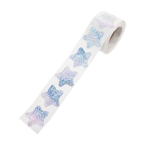 FIXOSHEE Pack Glitzernde Fünf punkte sterne Aufkleber Selbstklebend Belohnungssticker für Klassenzimmer Motivation und Dekoration für Schulaufgaben und Geschenkverpackungen von FIXOSHEE