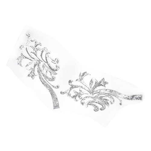 FIXOSHEE Pailletten Bestickter Blumenstoff Patch Silberfarbene Applikationen für Kleidung DIY Tanzkostüme Handgefertigte Stickerei Vielseitige Bekleidungsdeko Passend für Cheongsam und FIXOSHEE Pailletten Bestickter Blumenstoff Patch Silberfarbene Applikationen für Kleidung DIY Tanzkostüme Handgefertigte Stickerei Vielseitige Bekleidungsdeko Passend für Cheongsam und von FIXOSHEE