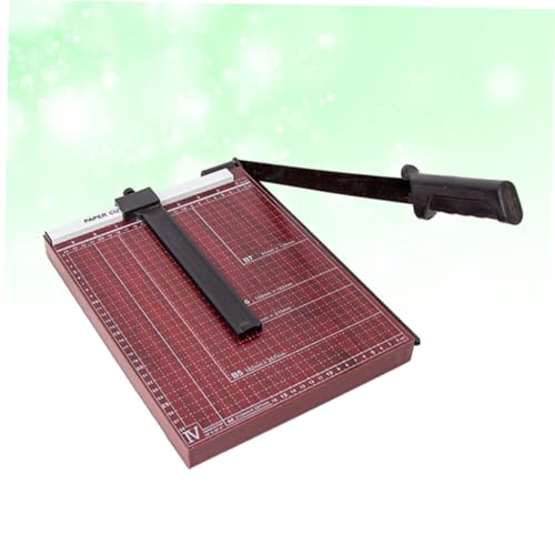 FIXOSHEE Papierschneider Hebelschneider mit Rasterbasierter Schneideplatte Verstellbarem Papierführer Automatischem Klemmsystem und Sicherem Schloss Präziser Foto und Bastelschneider für von FIXOSHEE