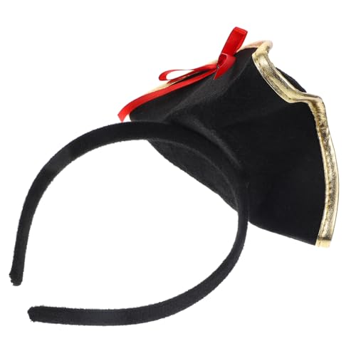 FIXOSHEE Piratenhut Haarreif Damen Halloween Karneval Kostüm Accessoire Party Cosplay Haarreif mit Dekorativem Piratenhut für Fotos und Themenpartys von FIXOSHEE