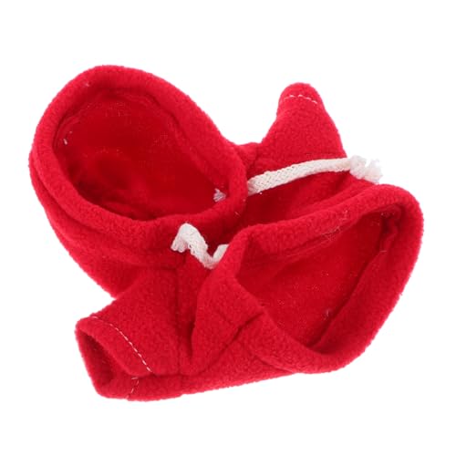 FIXOSHEE Plüschbär Kleidung Roter Hoodie für Stofftiere und Puppen Wechselbare Spielzeugkleidung DIY Zubehör für Kreative Puppenmode von FIXOSHEE
