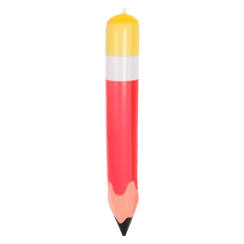 FIXOSHEE Pneumatischer Bleistift Luftballon Deko Lustige Classroom Party Deko für Schüler PVC Bleistift Dekoration Unvergessliche Fotos Rote Farbe von FIXOSHEE