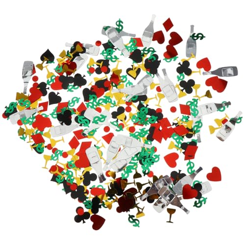 FIXOSHEE Poker Konfetti Tischdeko Bunte Spielkarten Streuung für Las Vegas Thema Party Dekoration Feier Zubehör von FIXOSHEE