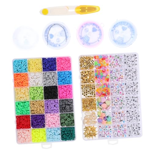 FIXOSHEE Polymer Clay Perlen Teilig Bunte DIY Schmuckperlen für Armbänder Ketten Ohrringe Selber Machen Charm Kit Glatte Oberfläche Langlebig von FIXOSHEE