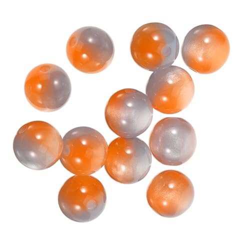 FIXOSHEE Resin Perlen Orange blau DIY Schmuckperlen zum Auffädeln für Armbänder Halsketten Schlüsselanhänger Bastelperlen Robust Vielseitig für Kreative Schmuckherstellung von FIXOSHEE