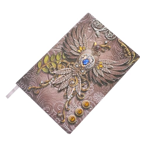 FIXOSHEE Retro Notizbuch mit Prägung Hardcover Notizblock für Reisen und Notizen für Tagebuch Scrapbook Kreative Schreibprojekte und von FIXOSHEE