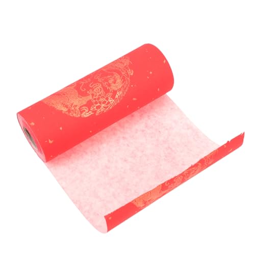 FIXOSHEE Rotes Xuan Papier mit Bronzing Muster Lange Kalligraphie Scrollrolle für Chinesische Couplets DIY Leeres Frühlingsfest Papier Vielseitig für Hochzeit Jubiläum Shower und FIXOSHEE Rotes Xuan Papier mit Bronzing Muster Lange Kalligraphie Scrollrolle für Chinesische Couplets DIY Leeres Frühlingsfest Papier Vielseitig für Hochzeit Jubiläum Shower und von FIXOSHEE
