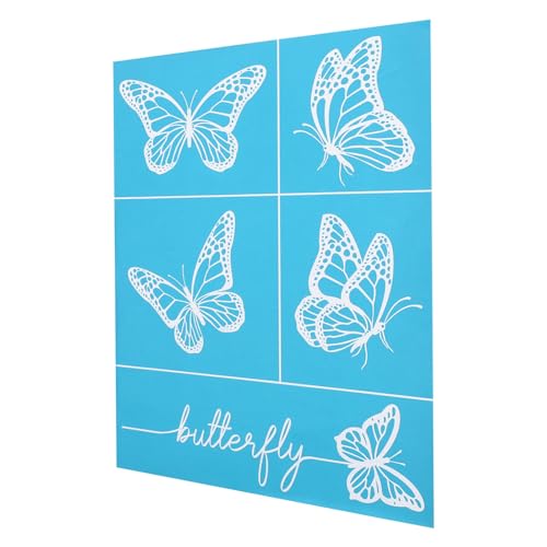 FIXOSHEE Selbstklebende Waschbare Schmetterlings siebdruck schablone aus Hochwertigem Formstabilem Mesh für DIY dekoration Möbel Wände und Bastelprojekte Langlebig und Leicht zu Reinigen von FIXOSHEE