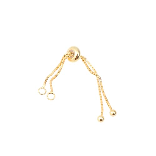 FIXOSHEE Silber Kettenverlängerung Verstellbar mit Perlen und Ring für DIY Schmuckherstellung Gold Armband Halskette Verlängerungskette von FIXOSHEE