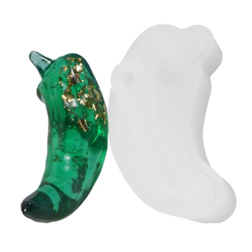 FIXOSHEE Silikonform Chili Gießform DIY Flexible Transparente Silikonform für Harz Basteln Kreative Dekoration Grün von FIXOSHEE