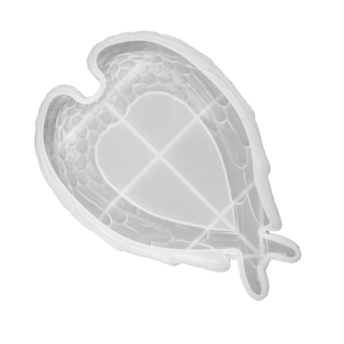 FIXOSHEE Silikonform für DIY Epoxidharz Tablett Flexible Transparente Gießform Kreative Aufbewahrungsschale mit Flügel und Vielseitig Dekorierbar als von FIXOSHEE
