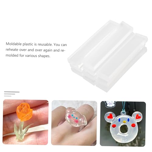 FIXOSHEE Thermoplastische Modelliermasse Poly strips Formbar Wiederverwendbar Leicht Handhabbar für DIY Reparatur Bastelarbeiten Kunststoffpellets zum Erwärmen und Formen von FIXOSHEE