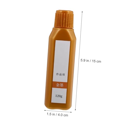 FIXOSHEE Traditionelle Chinesische Kalligraphietusche Gold Motiv Stabile Farbe Flüssige Schreibfarbe für Pinsel und Kalligraphiepinsel Vielseitig für Malerei Grußkarten Scrapbooking FIXOSHEE Traditionelle Chinesische Kalligraphietusche Gold Motiv Stabile Farbe Flüssige Schreibfarbe für Pinsel und Kalligraphiepinsel Vielseitig für Malerei Grußkarten Scrapbooking von FIXOSHEE