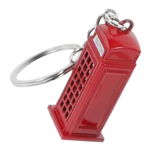 FIXOSHEE Tragbarer Telefonzellen Schlüsselanhänger Anhänger mit Britischem Design Leichter Kompakter Schlüsselanhänger Schmuck für Tasche und Geschenk von FIXOSHEE