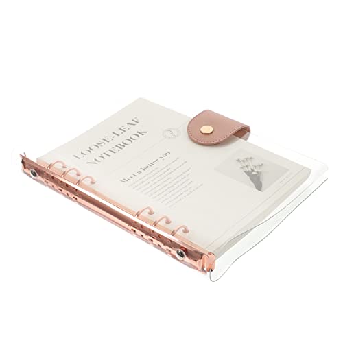 FIXOSHEE Transparente Notizbuch Ersatzblätter Abnehmbar mit Linierten für Kreative Planer und Design Praktische Anwendung Material Roségold von FIXOSHEE
