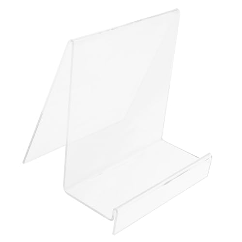 FIXOSHEE Transparenter Buchständer Breiter Stabiler Buchhalter Vielseitig als Zeitschriften und Bilderhalter für Büro Schule Laden und Zuhause Geeignet von FIXOSHEE