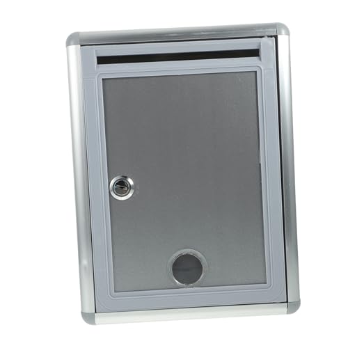 FIXOSHEE Wahlurne mit Schloss montiert Schlüssel Wandmagnierte Schlossboxen Wahlurnen hängender Briefkasten Aluminiumlegierung Silber FIXOSHEE Wahlurne mit Schloss montiert Schlüssel Wandmagnierte Schlossboxen Wahlurnen hängender Briefkasten Aluminiumlegierung Silber von FIXOSHEE