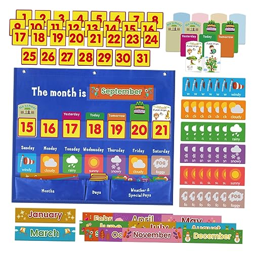 FIXOSHEE Wandkalender Tasche mit Bunten Karten Wöchentlicher Lernkalender für und Datumsorientiert mit Verstärkten Ösen für Klassenzimmer und Zuhause FIXOSHEE Wandkalender Tasche mit Bunten Karten Wöchentlicher Lernkalender für und Datumsorientiert mit Verstärkten Ösen für Klassenzimmer und Zuhause von FIXOSHEE