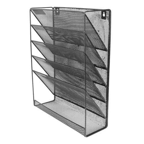 FIXOSHEE Wandmontierter Lagiger Datei Organizer aus Metall Multifunktionaler Hängeregistraturhalter für Büro und Zuhause Platzsparendes Dokumentenregal zur Aufbewahrung von Akten und FIXOSHEE Wandmontierter Lagiger Datei Organizer aus Metall Multifunktionaler Hängeregistraturhalter für Büro und Zuhause Platzsparendes Dokumentenregal zur Aufbewahrung von Akten und von FIXOSHEE