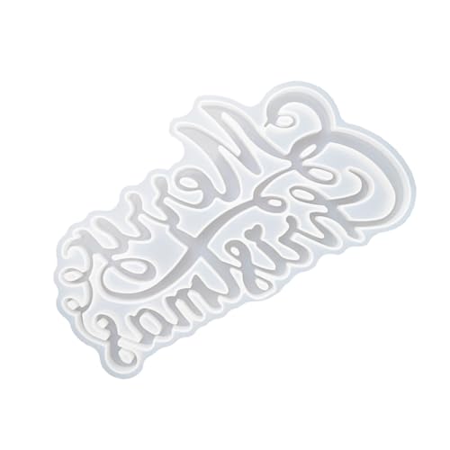 FIXOSHEE Weihnachtliche Silikonform Buchstaben DIY Mold Langlebig Wiederverwendbar Sicher für Kreative Resin Gießformen Weihnachtsdekoration von FIXOSHEE