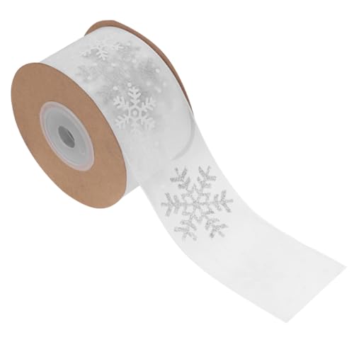 FIXOSHEE Weihnachtliches Geschenkband Breit Lang mit Glitzerndem Schneeflocken Motiv Vielseitiges Deko und Geschenkband aus Langlebigem Polyester für Party Hochzeit Weihnachten und Neujahr FIXOSHEE Weihnachtliches Geschenkband Breit Lang mit Glitzerndem Schneeflocken Motiv Vielseitiges Deko und Geschenkband aus Langlebigem Polyester für Party Hochzeit Weihnachten und Neujahr von FIXOSHEE