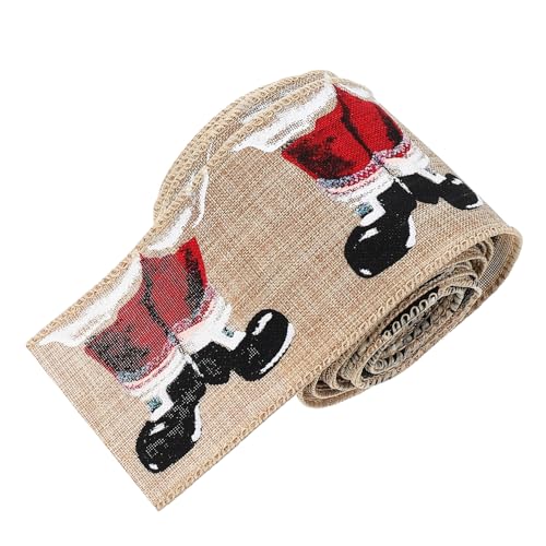 FIXOSHEE Weihnachtsbaum Dekorband aus Leinen Knitterfrei Vielseitiges DIY Band für Geschenkverpackung Haarschmuck Schleifen und Bastelprojekte Komfortabel und Langlebig Weihnachtsdeko von FIXOSHEE