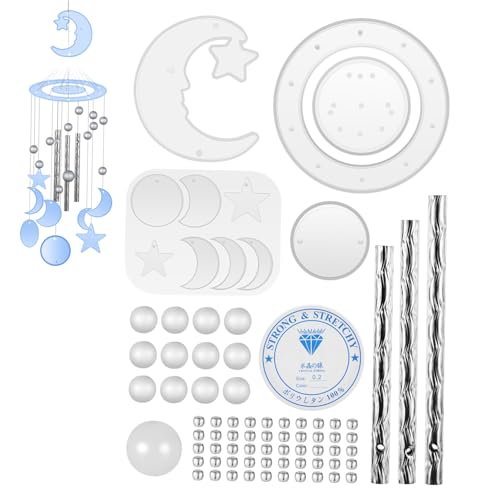 FIXOSHEE Wind Chime DIY Silikonform Epoxidharz Gießform Windspiele Bastelset Flexibel Langlebig Vielseitig für Windspiel Anhänger Schlüsselanhänger und Deko von FIXOSHEE