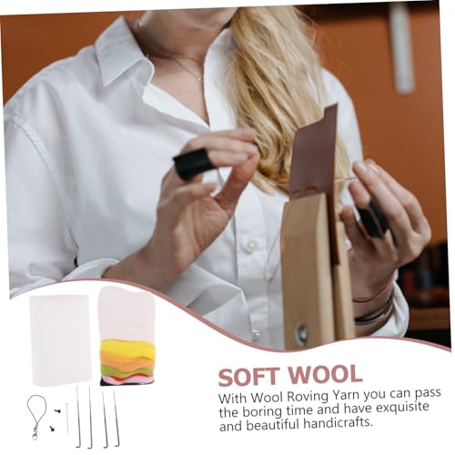 FIXOSHEE Wollfilz Bastelset für Anfänger mit Niedlichem Plüsch kaninchen DIY Nadelfilz Werkzeug für Erwachsene Buntes Filzmaterial Handwerksaktivität zum Stressabbau und Geschenk für Junge von FIXOSHEE