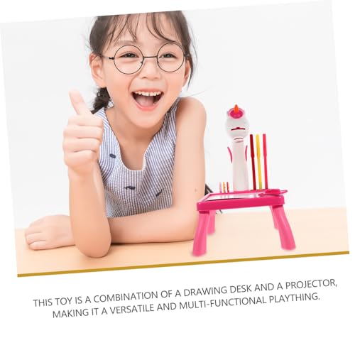 FIXOSHEE Zeichentisch mit Einhorn projektor Abwischbares Malbrett Leichter und Sicherer Zeichenprojektor für Mädchen Fördert Kreativität und Praktische Fähigkeiten von FIXOSHEE