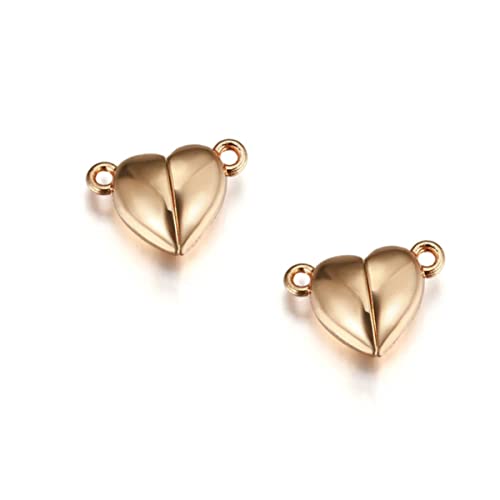 FIZOVER 5 Stück Magnetverschluss Liebe Herz Schnalle Armbänder Kette Ende Verschluss Verbinder Zubehör für Schmuckherstellung DIY Paar Halskette - Gold Herz FIZOVER 5 Stück Magnetverschluss Liebe Herz Schnalle Armbänder Kette Ende Verschluss Verbinder Zubehör für Schmuckherstellung DIY Paar Halskette - Gold Herz von FIZOVER