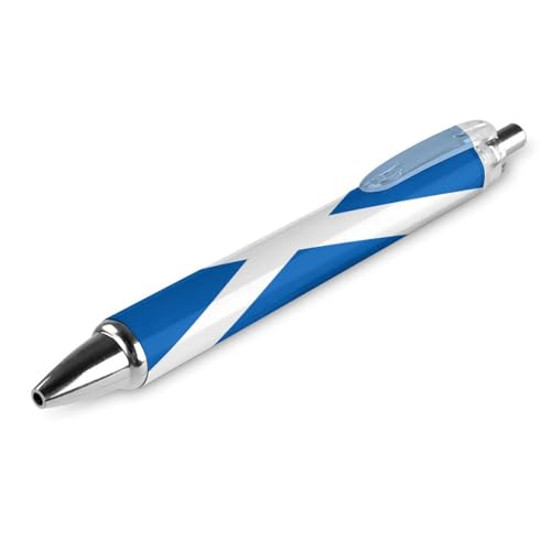 FJAUOQ Kugelschreiber mit Schottland-Flagge, schmal, einziehbar, blaue Tinte, 0,5 mm, Kugelschreiber zum Schreiben und Unterschreiben, Zuhause, Schule, Büro, 1 Stück FJAUOQ Kugelschreiber mit Schottland-Flagge, schmal, einziehbar, blaue Tinte, 0,5 mm, Kugelschreiber zum Schreiben und Unterschreiben, Zuhause, Schule, Büro, 1 Stück von FJAUOQ