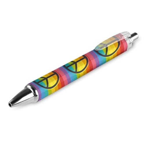 Lustiger einziehbarer Kugelschreiber, Gay Pride Peace Love Zeichen, Kugelschreiber, extra fein, 0,5 mm, schwarze Tinte, nachfüllbar, reibungsloses Schreiben für Teenager, Jungen, Mädchen Lustiger einziehbarer Kugelschreiber, Gay Pride Peace Love Zeichen, Kugelschreiber, extra fein, 0,5 mm, schwarze Tinte, nachfüllbar, reibungsloses Schreiben für Teenager, Jungen, Mädchen von FJAUOQ