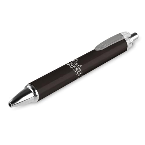 Niedlicher einziehbarer Kugelschreiber, Vintage-Musiknote, Schwarz/Weiß, extra fein, 0,5 mm, schwarze Tinte, nachfüllbar, ultra-glattes Schreiben, Tintenroller für Damen, Herren, Teenager, Kinder Niedlicher einziehbarer Kugelschreiber, Vintage-Musiknote, Schwarz/Weiß, extra fein, 0,5 mm, schwarze Tinte, nachfüllbar, ultra-glattes Schreiben, Tintenroller für Damen, Herren, Teenager, Kinder von FJAUOQ