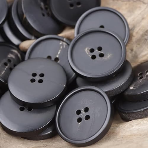 FJISD 10 Stück 15–25 mm Matte Farbe, echte Hornknöpfe für Anzüge, echte Büffelhorn-Blazerknöpfe, Schwarze Hornknöpfe, Mantel, Anzugknöpfe für Männer/Frauen FJISD 10 Stück 15–25 mm Matte Farbe, echte Hornknöpfe für Anzüge, echte Büffelhorn-Blazerknöpfe, Schwarze Hornknöpfe, Mantel, Anzugknöpfe für Männer/Frauen von FJISD
