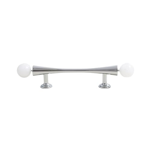 FJIXUO Metall Schranktürgriff 2 Stück Schranktür Kleiderschrank Schuhschrank Möbelknopf Schubladengriff Messing Kristall Türgriff(White 96mm) von FJIXUO