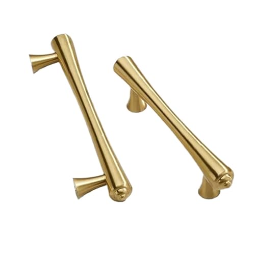 FJIXUO Metall Schranktürgriff 4 Stück Messing Möbelgriffe Golden Küchentürgriff Moderne Küchenschrank Schublade Kleiderschrank Zieht(160mm) von FJIXUO
