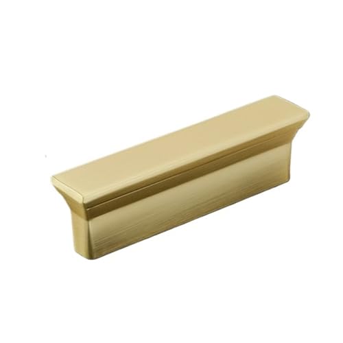 FJIXUO Metall Schranktürgriff 4 Stück Moderne Möbelgriffe for Schränke, Kommoden, Schranktürgriffe, Schrankschubladenknöpfe(Brass Gold 64.0mm) von FJIXUO