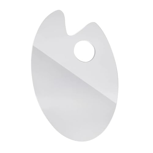 FJIXUO Mischpalette 4 Stück Farbtablett Palette Ölgemälde Palette for Kunst Aquarell Malerei Palette(Oval) von FJIXUO