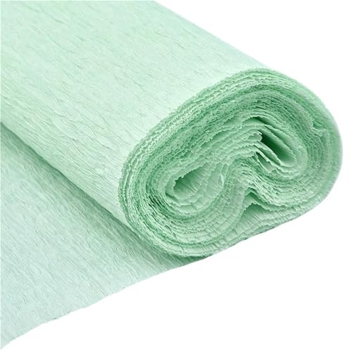 Geschenkpapier 2 Rollen 250 x 50 cm, zerknittertes Krepppapier, Blumenverpackung, Bastelmaterial, DIY-Papierschlangen, Scrapbooking, Origami, Party-Dekoration, Verpackungsmaterial(Cyan) von FJIXUO