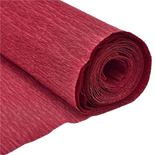 Geschenkpapier 2 Rollen 250 x 50 cm, zerknittertes Krepppapier, Blumenverpackung, Bastelmaterial, DIY-Papierschlangen, Scrapbooking, Origami, Party-Dekoration, Verpackungsmaterial(Red) von FJIXUO